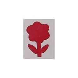 Naklejki kreatywne - Czerwony kwiatek 12 sztuk