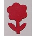 Naklejki kreatywne - Czerwony kwiatek 12 sztuk
