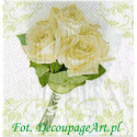 Serwetki do decoupage - ślubne róże