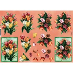 Motywy 3D do dekorowania Quincy 002 - kolorowe tulipany