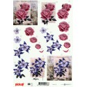 Motywy 3D do dekorowania 105 - róże i anemony