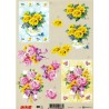 Motywy 3D do dekorowania 060 - Słoneczniki i róże