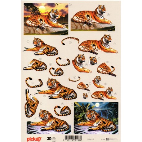 Motywy 3D do dekorowania 109 - tygrys