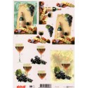 Motywy 3D do dekorowania 068 - wino i winogrona