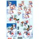 Motywy 3D Boże Narodzenie do dekorowania kartek 083 -misie narty