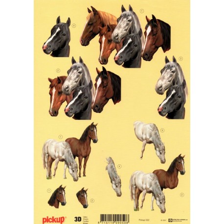 Motywy 3D do dekorowania 022 - konie 1