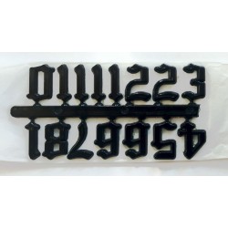 Cyfry zegarowe arabskie (1-12)-20 mm stylizowane - samoprzylepne