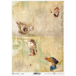 Papier ryżowy ITD Collection 1550 - Akwareka zwierzęta
