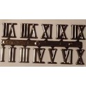 Cyfry zegarowe rzymskie (I-XII) - 25 mm - samoprzylepne