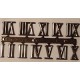 Cyfry zegarowe rzymskie (I-XII) - 20 mm - samoprzylepne