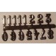 Cyfry zegarowe arabskie (1-12) - 15 mm - samoprzylepne