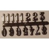 Cyfry zegarowe arabskie (1-12) - 9 mm - samoprzylepne