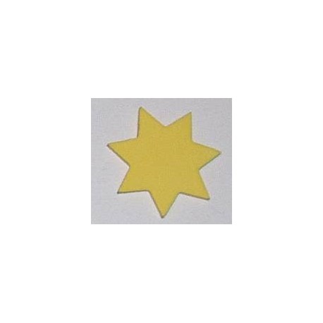 Naklejki kreatywne - Gwiazda żółta 10 sztuk