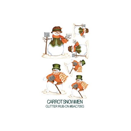 Kalkomania artystyczna lśniąca - Carrot Snowman