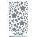 Kalkomania artystyczna metaliczna - Stars Silver