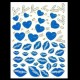 Naklejka (sticker) - Blue heart and Kiss