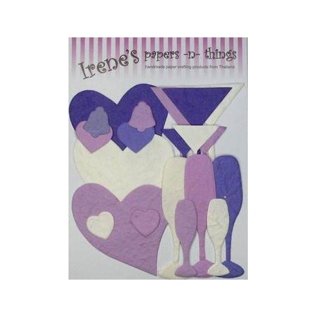 Aplikacja papierowa - Hearts violet