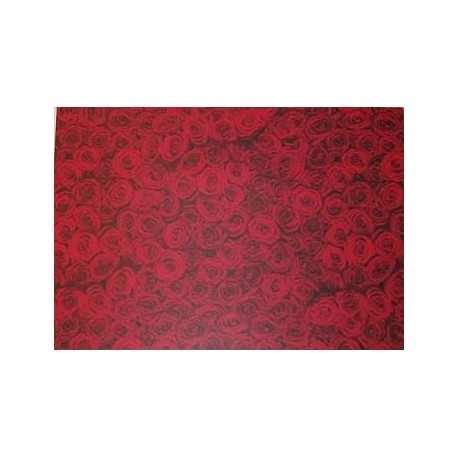 Papier transparentny 23x33cm - czerwone róże