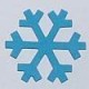 Naklejki kreatywne - Śnieżynka kanciasta 12 sztuk niebieska