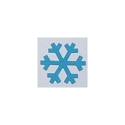 Naklejki kreatywne - Śnieżynka kanciasta 12 sztuk niebieska