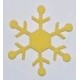 Naklejki kreatywne - Śnieżynka z kulkami 12 sztuk żółta