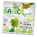 Papier do origami Basics 10 cm mix zielone