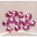 Kryształki dekoracyjne serca 8 mm różowe
