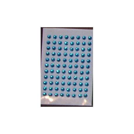 Kryształki samoprzylepne jasnoniebieskie 4 mm