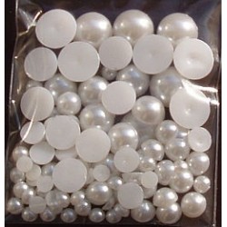 Półperełki mix 4-10 mm 100 szt białe
