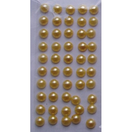 Półperełki samoprzylepne 6 mm złote