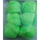 Pompony akrylowe 40 mm zielony-majowy 6 sztuk