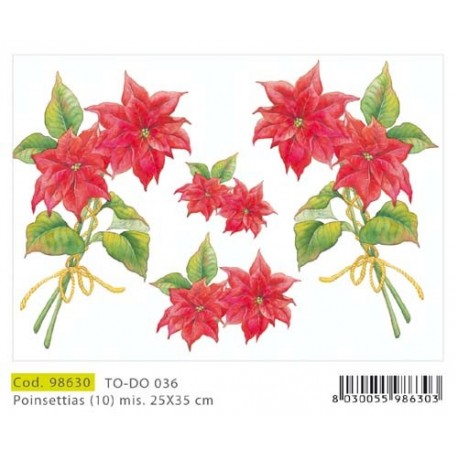 Papier Artistico Mini Poinsettias 25X35 036