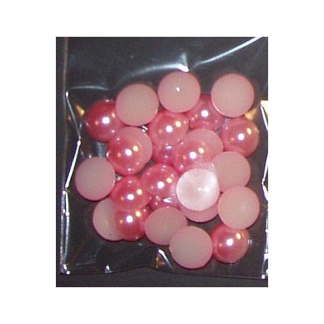 Półperełki 10 mm 25 szt różowe