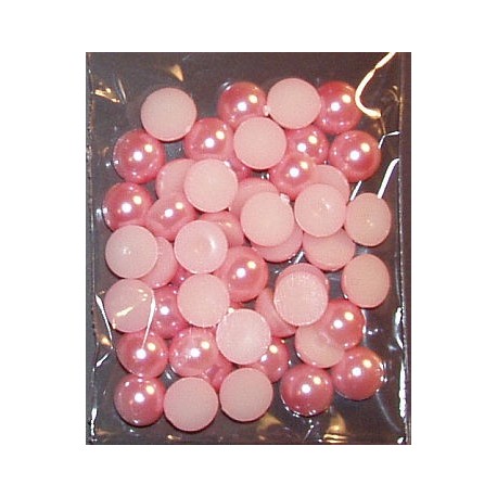 Półperełki 8 mm 50 szt różowe