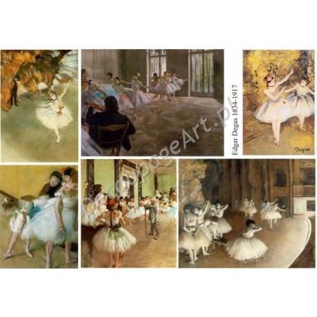 Papier do decoupage ITD 134 - Edgar Degas Baletnice