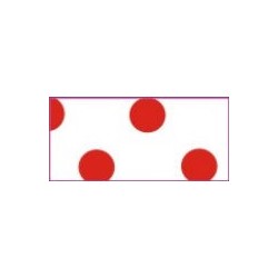 Karton motywowy kropki czerwone/białe