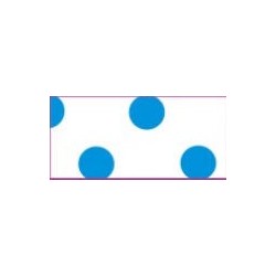 Karton motywowy kropki niebieskie/białe