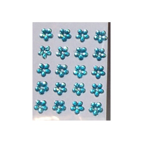 Stickery samoprzylepne niebieskie kwiatki