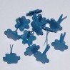 Ćwieki metalowe kwiatki niebieskie 13mm 12 sztuk