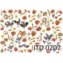 Papier do decoupage ITD 207 - Koguty i tulipany