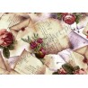 Papier ryżowy ITD Collection 007 - Róże i listy