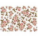 Papier ryżowy ITD Collection 0033 - Róże jasno-różowe