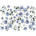 Papier ryżowy ITD Collection 0099 - Niebieskie kwiatuszki