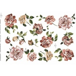 Papier ryżowy ITD Collection 0120 - Róże