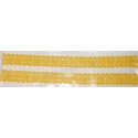 Tasiemka bawełniana koronkowa samoprzylepna 214 żółta