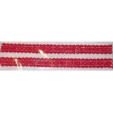 Tasiemka bawełniana koronkowa samoprzylepna 220 czerwona
