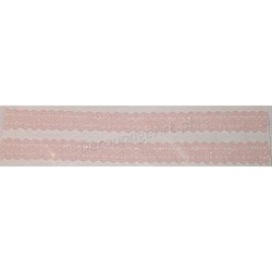 Tasiemka bawełniana koronkowa samoprzylepna 226 jasno-różowy