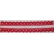Tasiemka bawełniana koronkowa samoprzylepna 120 czerwona