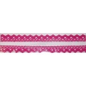 Tasiemka bawełniana koronkowa samoprzylepna 123 pink