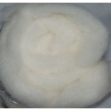 Czesanka warstwowa z owiec szetlandzkich 50g - naturalna biała